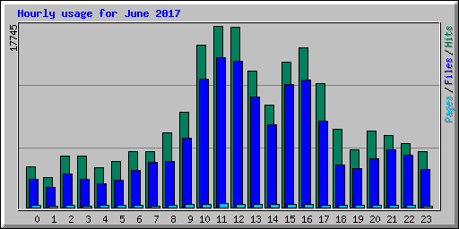 Hourly usage for June 2017